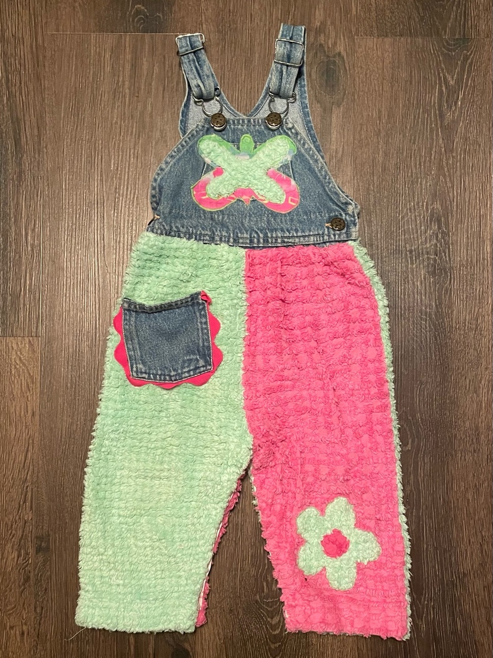 Vintage custom altered girls Oshkosh b gosh toddler baby overalls customized